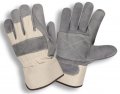 Cordova 7540xl Tuf-cor Heavy Side Split Leather Gloves Double Palm White Canvas Back Rubberized Safety Cuff Aramid Sewn X-large 