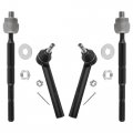 Boxi 4pcs Front Inner And Outer Tie Rod End Kit For Lexus Rx330 2004 2005 2006 Rx350 2007 2008 2009 Toyota Highlander Base 