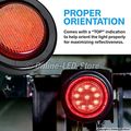4pc Ols 2 Round 10 Led Clearance Light In 1 Reflector Polycarbonate Leds D O T Certified Side Marker For Trucks And Trailers 