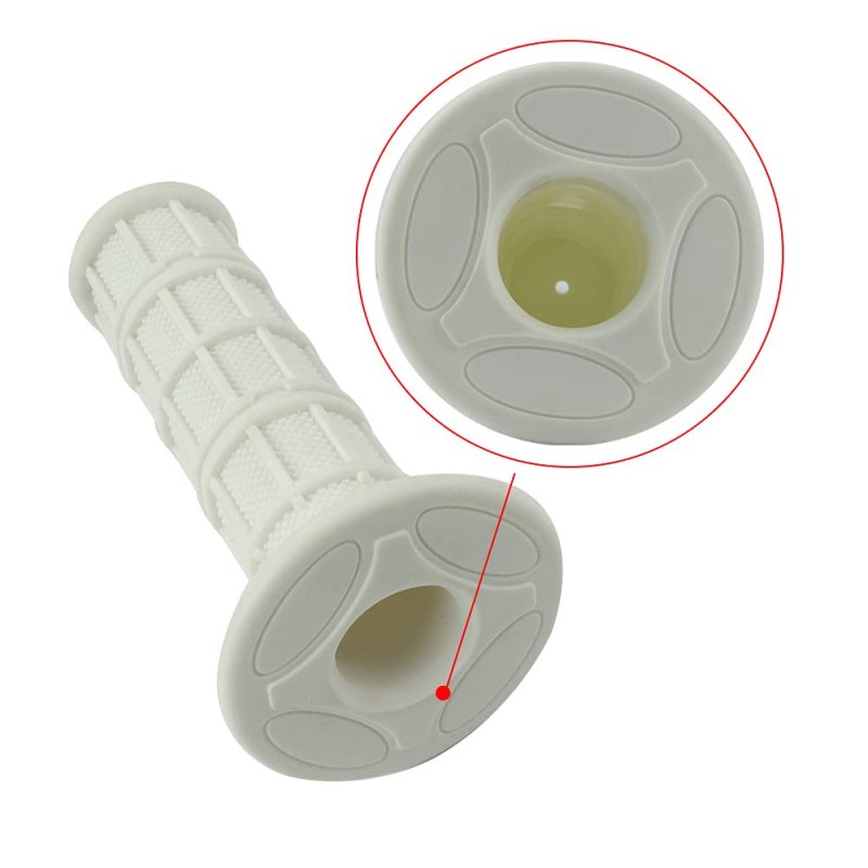 Flypig 7 8 Practical Motorcycle Hand Grips Dirt Bike Motocross Rubber Gel Handlebar Grip White Universal Non Slip Bar End