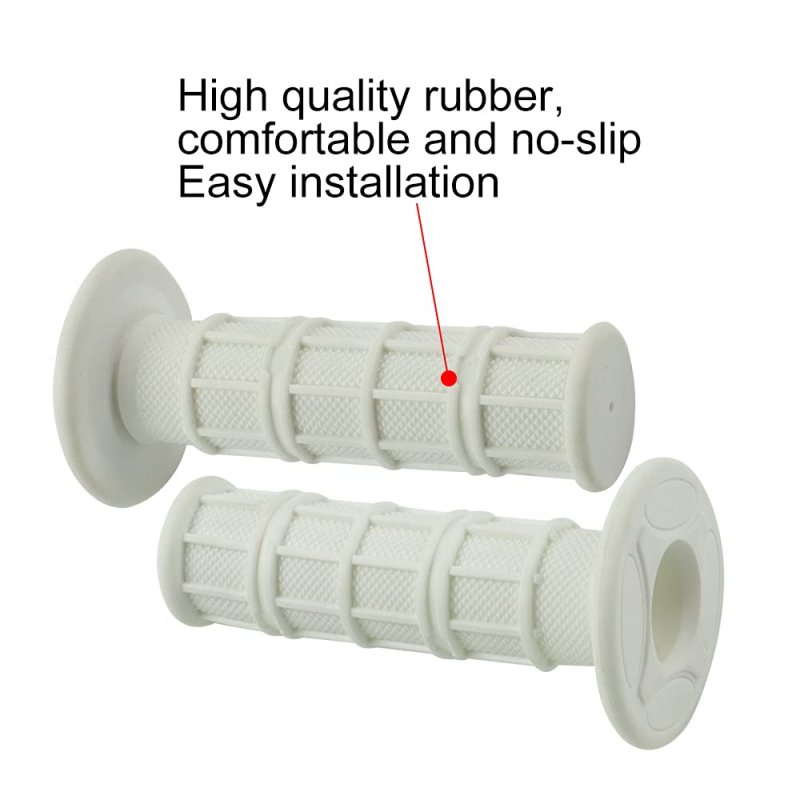 Flypig 7 8 Practical Motorcycle Hand Grips Dirt Bike Motocross Rubber Gel Handlebar Grip White Universal Non Slip Bar End