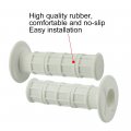 Flypig 7 8 Practical Motorcycle Hand Grips Dirt Bike Motocross Rubber Gel Handlebar Grip White Universal Non Slip Bar End