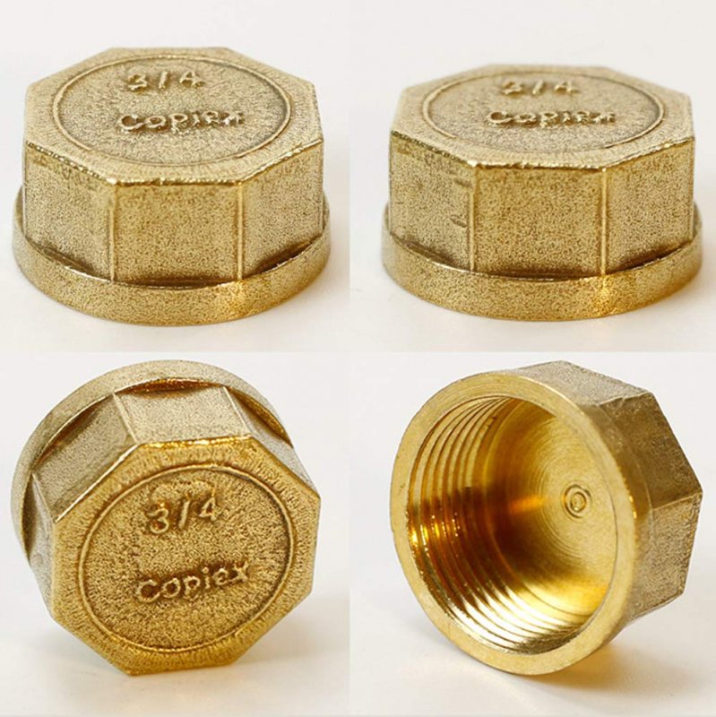 Hwmate Brass Cap Hex Pipe Fitting Connector G3 4a Female Straight Thread 10 Pack