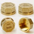 Hwmate Brass Cap Hex Pipe Fitting Connector G3 4a Female Straight Thread 10 Pack