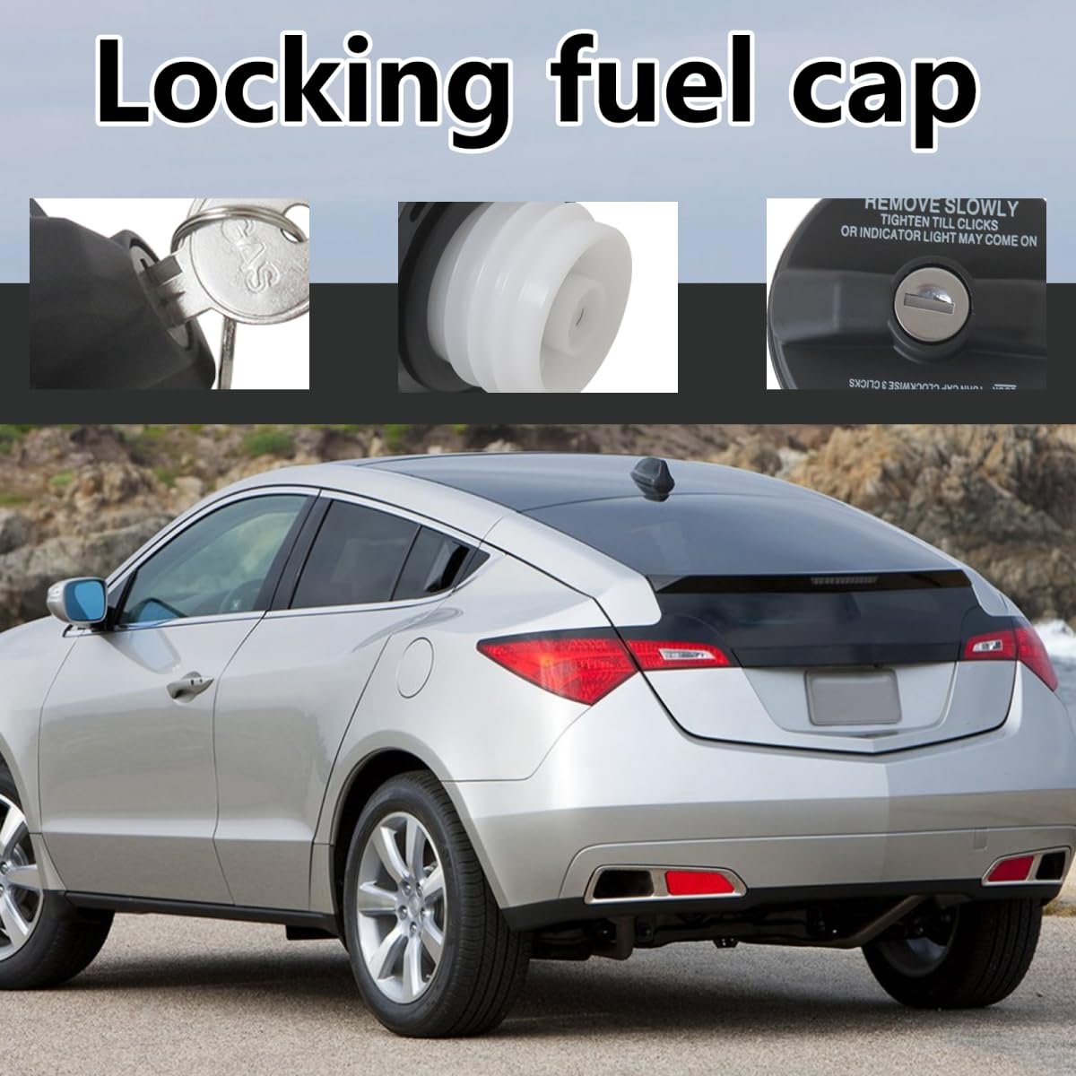 Locking Gas Cap Fuel Assembly For Lexus 2007 2017 Es350 Replaces Part 12495845 2 Piece Set