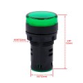 Baomain Led Indicator Light Pilot Signal Lamp Ad16-22ds 20ma Ac 110v 5 Red Green Pack Of 10