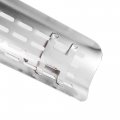 X Autohaux 1 Set Universal Motorcycle Exhaust Heat Shield Chrome Pipe Insulation Muffler Guard With 20-70mm Clamps Silver Tone