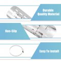 X Autohaux 1 Set Universal Motorcycle Exhaust Heat Shield Chrome Pipe Insulation Muffler Guard With 20-70mm Clamps Silver Tone