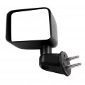 Ocpty Black Left Side Mirror Fit For 2007-2017 Jeep Wrangler Textured Glass Manual Folding Non-heated