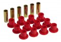 Prothane 9-1002 Red Front Spring Eye And Shackle Bushing Kit 