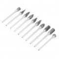 Metal Rotary Bit Rotating Burr 10pcs Tungsten Carbide Steel Boring Engraving Tool Set For Deburring Burs