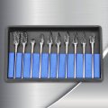 Metal Rotary Bit Rotating Burr 10pcs Tungsten Carbide Steel Boring Engraving Tool Set For Deburring Burs