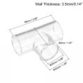 Uxcell 1pcs Clear Elbow Fitting 25mm 0 98 3 Way Acrylic T-shaped Pipe Adapter For Connecting Water Pipes