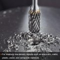 Harfington 5pcs Carbide Rotary Burrs 1 8 3mm Shank 4 6mm Head Double Cut 60 Degree Cone M Shape Die Grinder Bits Rasp Files For