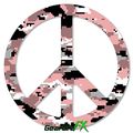 Wraptorcamo Digital Camo Pink Peace Sign Car Window Decal 6 X Inches