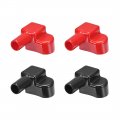 Uxcell Electrical Battery Terminal Rubber Protector Covers For 18mm Cable Red Black 2 Pairs 