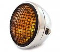 4into1 7 Side Mount H4 Halogen Headlight Chrome Matte Black Amber 