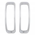 United Pacific Billet Aluminum Tail Light Bezels For 1966-77 Bronco Clear Anodized 