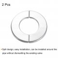 Uxcell Wall Split Flange 2pcs 201 Stainless Steel Round Escutcheon Plate For 32mm Diameter Pipe