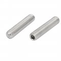Uxcella M6x30mm 316 Stainless Steel Hex Socket Cup Point Grub Set Screws 10pcs