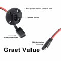 Weatherproof Sae Quick Disconnect 12 Awg Extension Cable 1 Ft Power Socket For Solar Generator Battery Charger 2 Pack