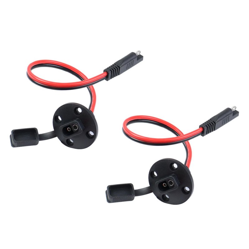 Weatherproof Sae Quick Disconnect 12 Awg Extension Cable 1 Ft Power Socket For Solar Generator Battery Charger 2 Pack
