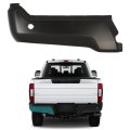 Rear Left Driver Side Bumper Face Bar 2017-2022 Ford F-250 F-350 F-450 Super Duty Black End Set With Parking Sensor Holes 