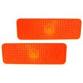 Parking Light Assembly Pair Ford F 150 And Bronco 1980 1986 Amber Plastic Driver Passenger Side Replacement For Fo2520101 