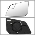Factory Style Mirror Glass Lens With Spotter Compatible Chevy Traverse Gmc Acadia 2009-2017 Driver Left Side Silver Reflective