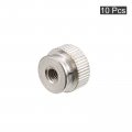 Uxcell Knurled Thumb Nuts 10pcs M4 X D13mm H9mm Carbon Steel Nut With Collar High Head Blind Hole For 3d Printer Parts