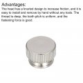 Uxcell Knurled Thumb Nuts 10pcs M4 X D13mm H9mm Carbon Steel Nut With Collar High Head Blind Hole For 3d Printer Parts