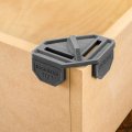 1 2 Rockler Clamp It Clips 4 Pack Dark Gray Corner Holds Panels At 900 Angle Polypropylene Adjustable Wona T Mar The Surface