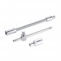 Uxcell Socket Accessory Set Of 3 Pcs 4mm 6-point Shallow 5 Sliding Wrench Breaker Bar 6 Flexible Extension With 1 4 Drive