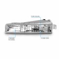 Amerilite Bumper Side Marker Parking Lights Clear Set For 1997-2001 Honda Prelude Passenger And Driver
