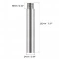 Uxcell Shower Head Extension Arm Stainless Steel 1 2pt Male To Female Thread 200mm Length Cast Pipe Fitting Coupler