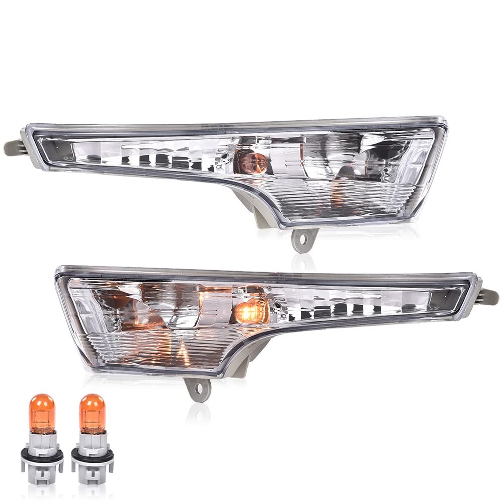 Turn Signal Lights Replacement With Bulbs For Nissan Altima 2013 2014 2015 2016 Front Left And Right Sides Clear Lens