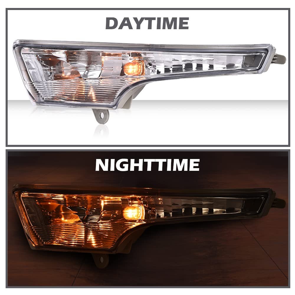 Turn Signal Lights Replacement With Bulbs For Nissan Altima 2013 2014 2015 2016 Front Left And Right Sides Clear Lens
