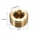 Brass Pipe Fitting Hex Counter Sunk Plug 1 2npt Male Socket Drive Countersunk Plugs