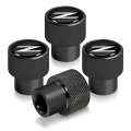 Nissan 350z Z Logo In Black On Aluminum Tire Valve Stem Caps 