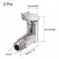 Uxcell Grease Oil Cup Spring Cap M10x1 L-shaped Male Thread Nickel Plated Carbon Steel Lubricator 2pcs