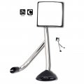 Ocpty Truck Hood Mirror Fit For 2002-2017 International Harvester Prostar Side Door Manual Adjusted Chrome Housing 1 Piece