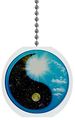 Yin Yang Day Night Solid Ceramic Fan Pull 