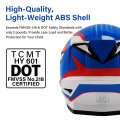 Youth Kids Atv Motorcycle Helmet Dot Approved With Goggles Gloves And Bag Retro Blue Large Lightweight Motocross For Dirt Bike