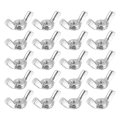 M3x0 5mm Wing Nut 60 Pcs 304 Stainless Steel Butterfly Nuts Fasteners Parts Hand Twist Tighten For Machinery Electronic 