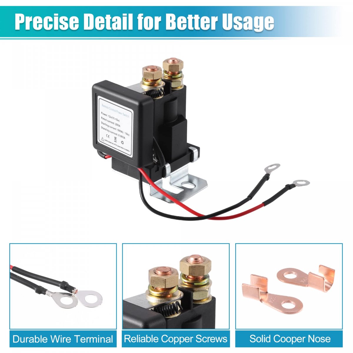 1 Set 12v Car Battery Disconnect Switch Remote Kill With 2 Wireless Keys Control 160ft Isolation Anti-theft For Rv Truck Atv