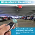1 Set 12v Car Battery Disconnect Switch Remote Kill With 2 Wireless Keys Control 160ft Isolation Anti-theft For Rv Truck Atv