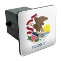 Illinois State Flag Tow Trailer Hitch Cover Plug Insert