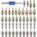 39pcs Air Conditioning Valve Core A C R12 R134a Refrigeration Tire Stem Cores Remover Tool