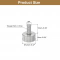 Uxcell M4x10mm Knurled Thumb Screws 5pcs 304 Stainless Steel Flat Head Fully Threaded Bolts Grip Knobs Fasteners