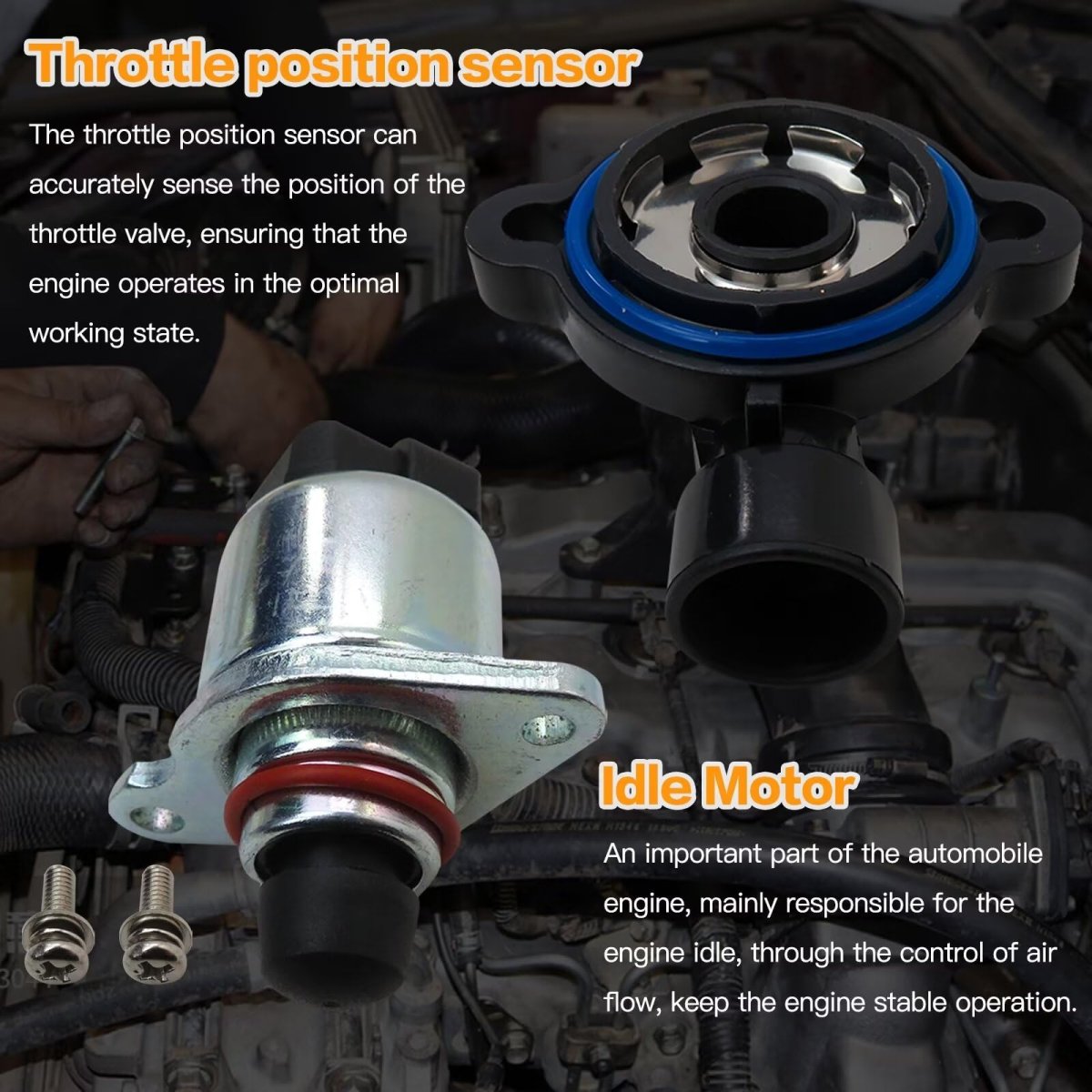 Throttle Position Sensor And Idle Air Control Valve Set For 99 Chevrolet Silverado 2500 Submodel Base Ls Lt